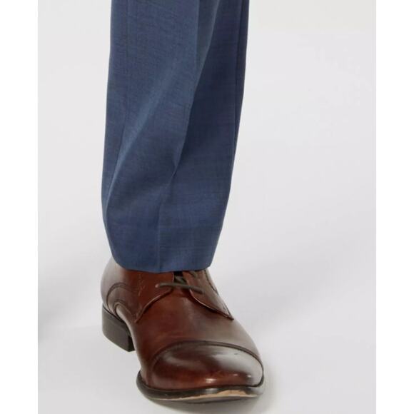 Calvin Klein Men's Solid Blue Wool Slim Fit Infinite Dress Pants Size 34W 30L - Picture 5 of 5